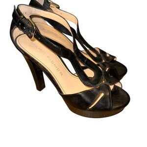 Marc Fisher Black Strappy High Heel Sandals